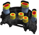 Final design after 5 iterations showing no more hot spot in the part 